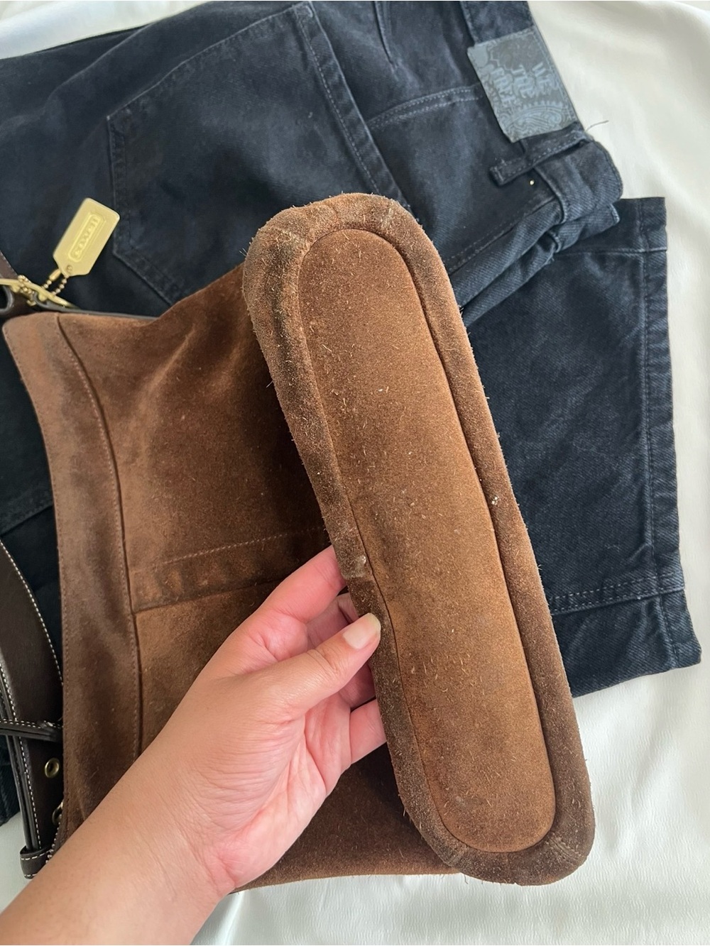 Coach Brown Legacy Suade Shoulder Bag ✨👜 - Picture 6 of 6